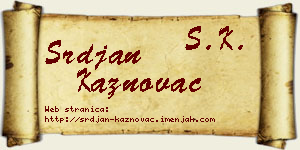 Srđan Kaznovac vizit kartica
